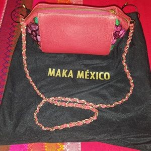NWOT Maka Mexico 🌷 RED Embroidered Crossbody